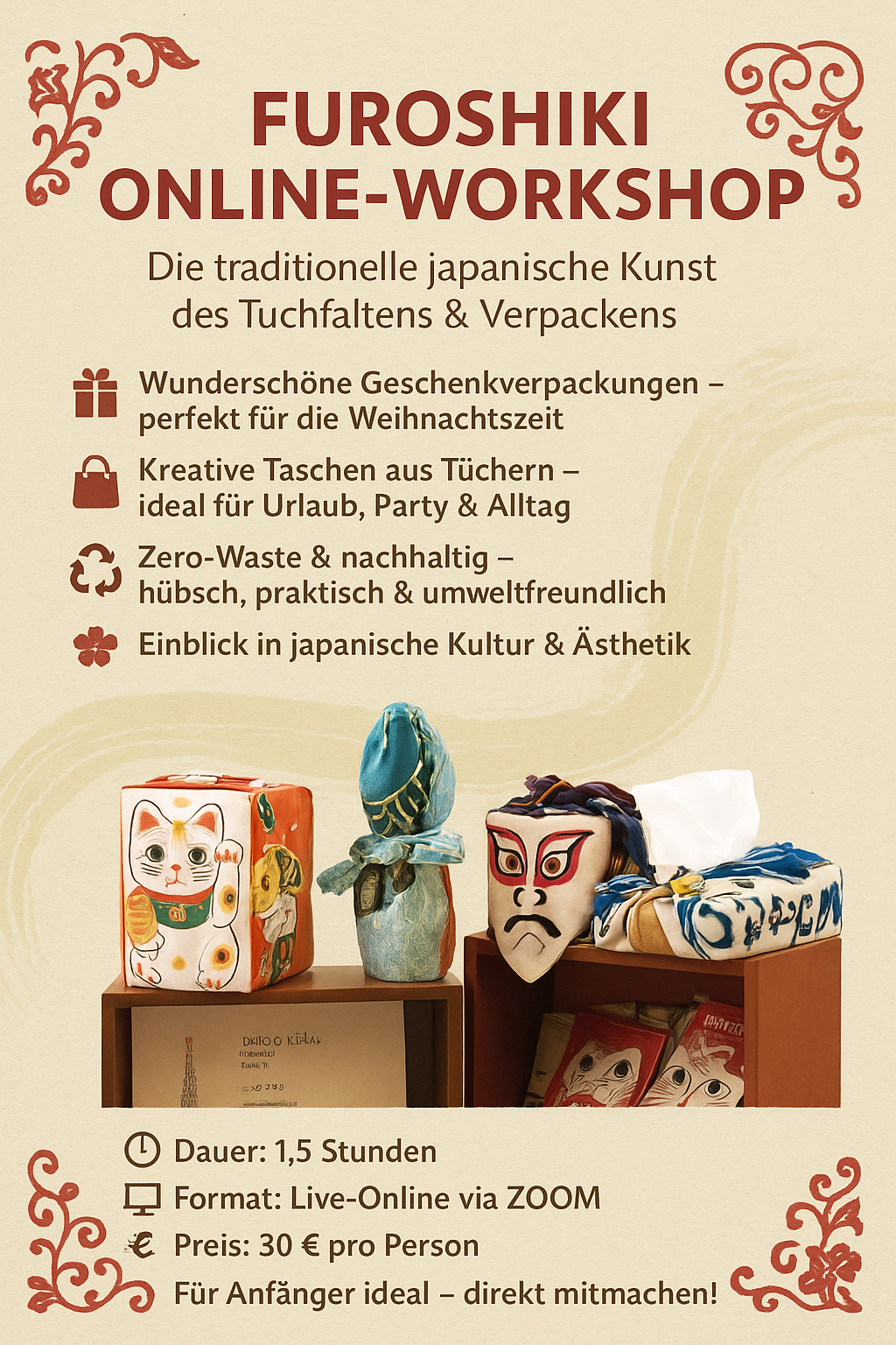 Furoshiki Workshop : Mittwoch, 17. Dezember 2025 um 18:30