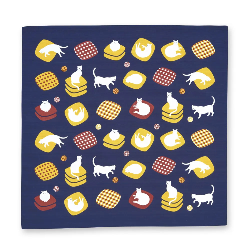 Furoshiki Katze und Kissen 70