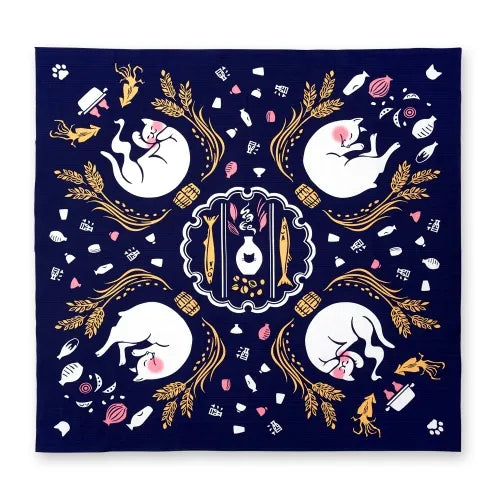 Furoshiki betrunkene Katze mit Sake 90