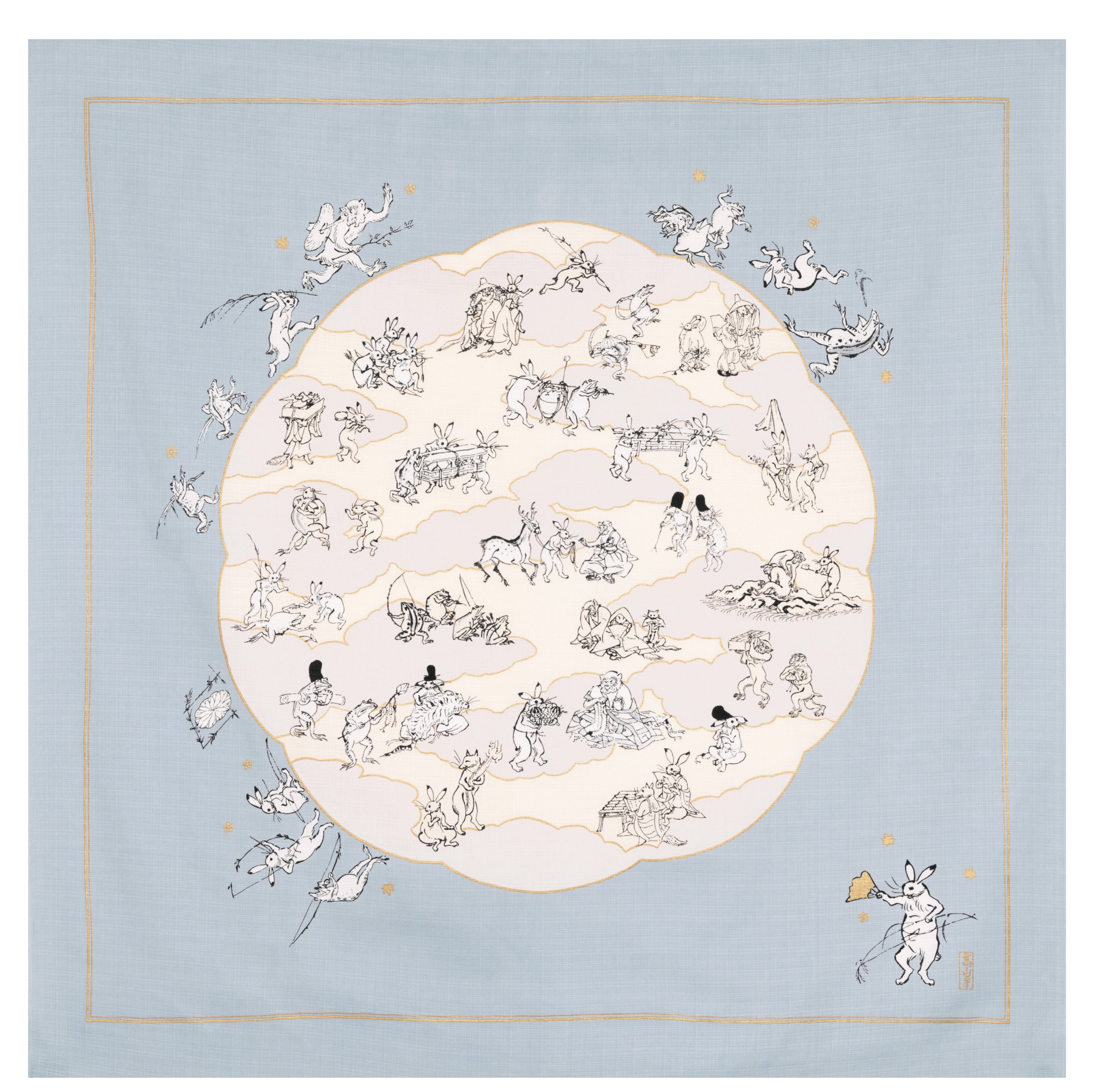 Chouju jinbutsu giga 104 Furoshiki Karikaturen von Tieren und Menschen