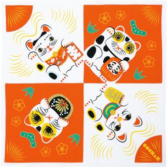 Winkekatzte 50 x 50 Spielfuroshiki